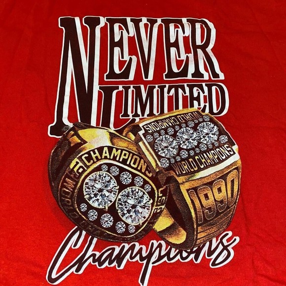 XL Soled Never Limited 1990 Champions Shirt - Picture 2 of 4